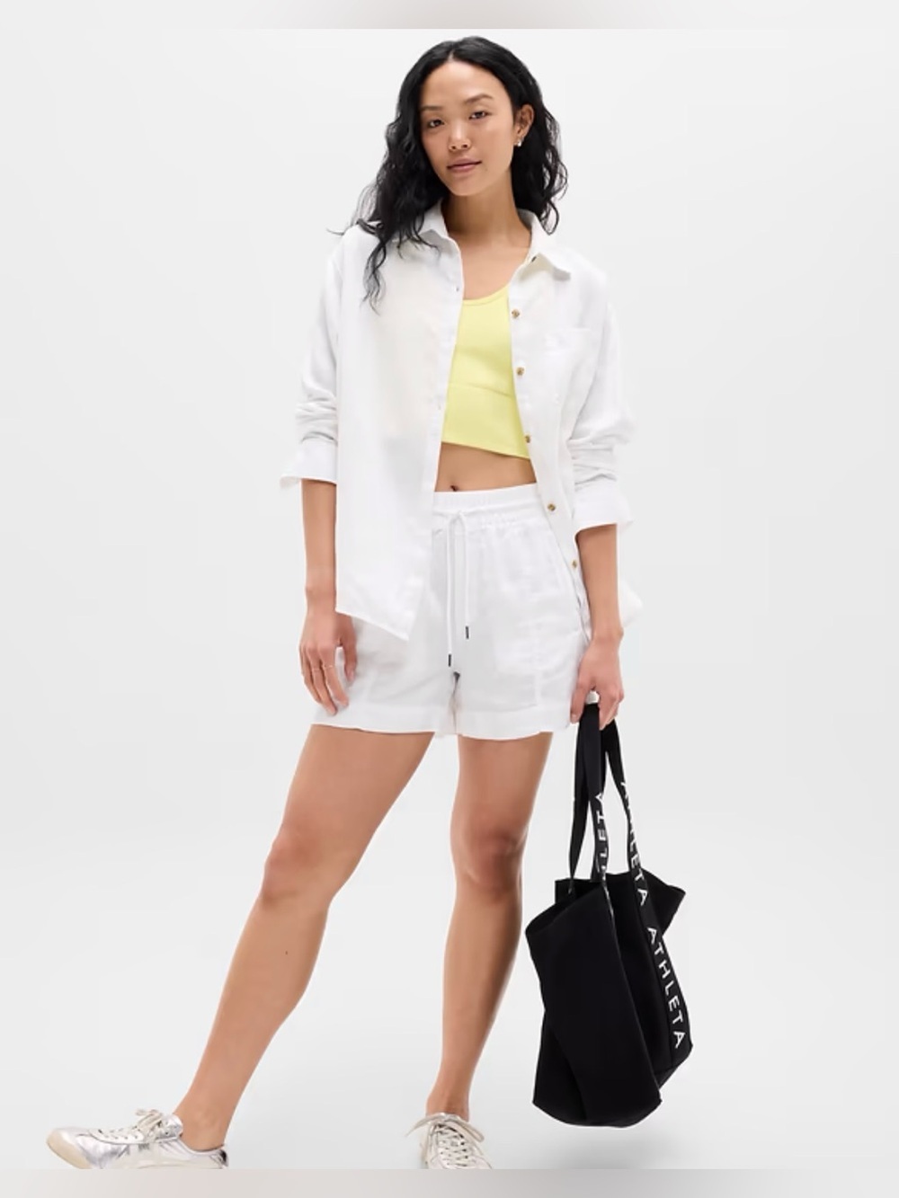 Athleta Retreat Linen Top, Size M